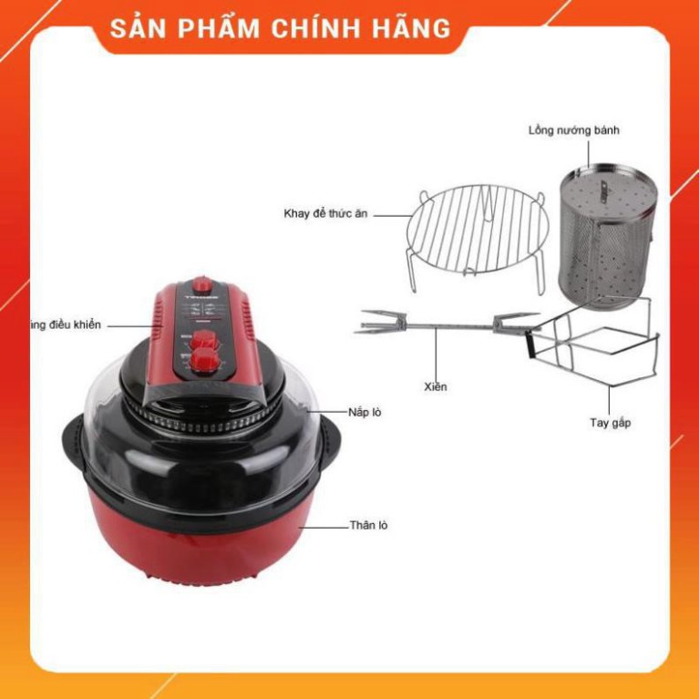 [Hỏa tốc 1 giờ]  [FREESHIP] Nồi chiên không dầu đa năng Tiross TS903 (11 lít) - Hàng chính hãng, BH 12 tháng