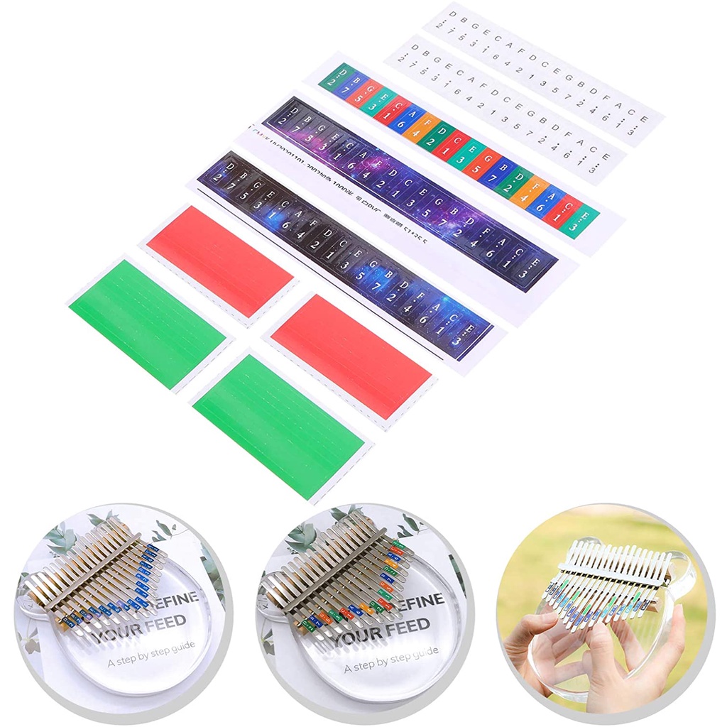 Giấy dán nốt trang trí cho đàn kalimba