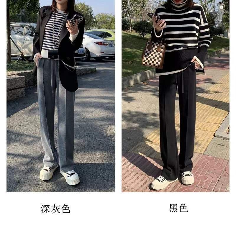 Quần Dài Ống Rộng Màu Trơn Thời Trang Hàn Quốc