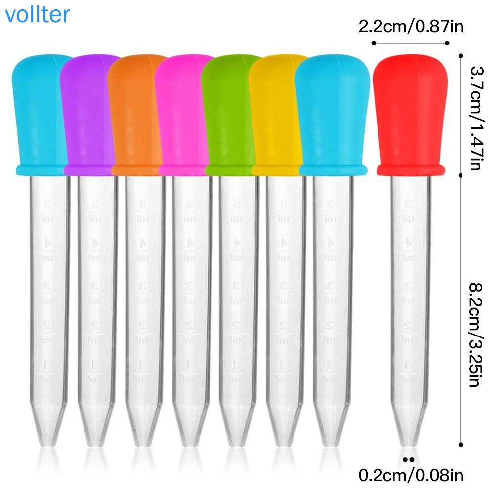 Bộ 8 Ống Nhỏ Giọt Bằng Silicon Cho Bé Tập Đi
