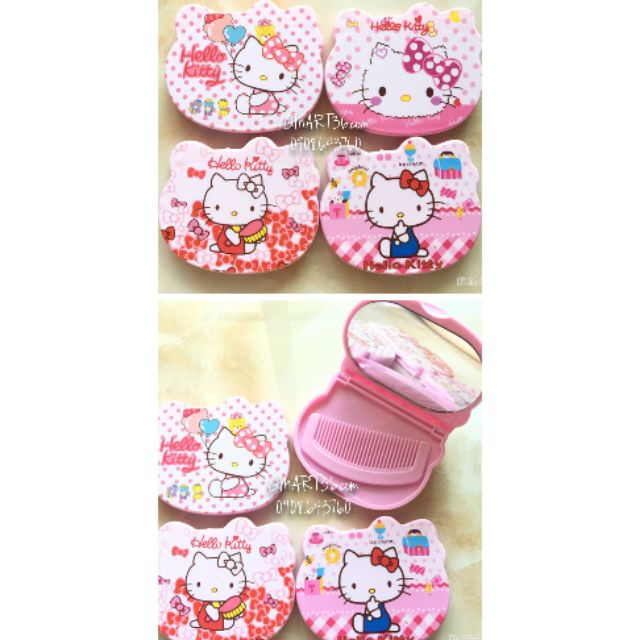 🍀 Gương lược mini đầu mèo Kitty P0097 🍀