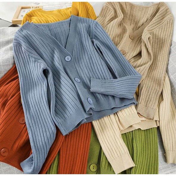 Áo len cardigan 3 khuy hàng Quảng Châu - SCXA71