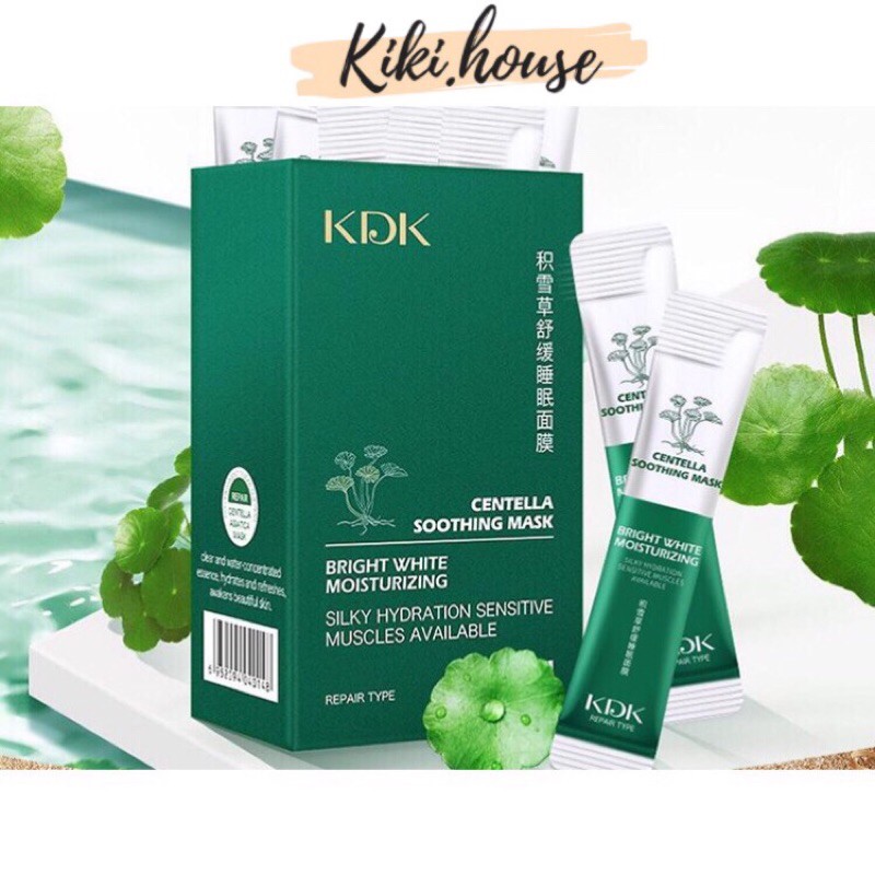 Mặt Nạ Ngủ Dưỡng Da Chuyên Sâu Chiết Xuất Rau Má Centella Soothing Mask KDK 20 GÓI