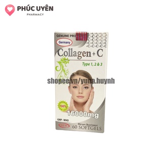 Viên uống COLLAGEN +C bổ sung collagen, vitamin e giúp chống lão hóa, cải thiện nếp nhăn - Hộp 60 viên dùng 30 ngày