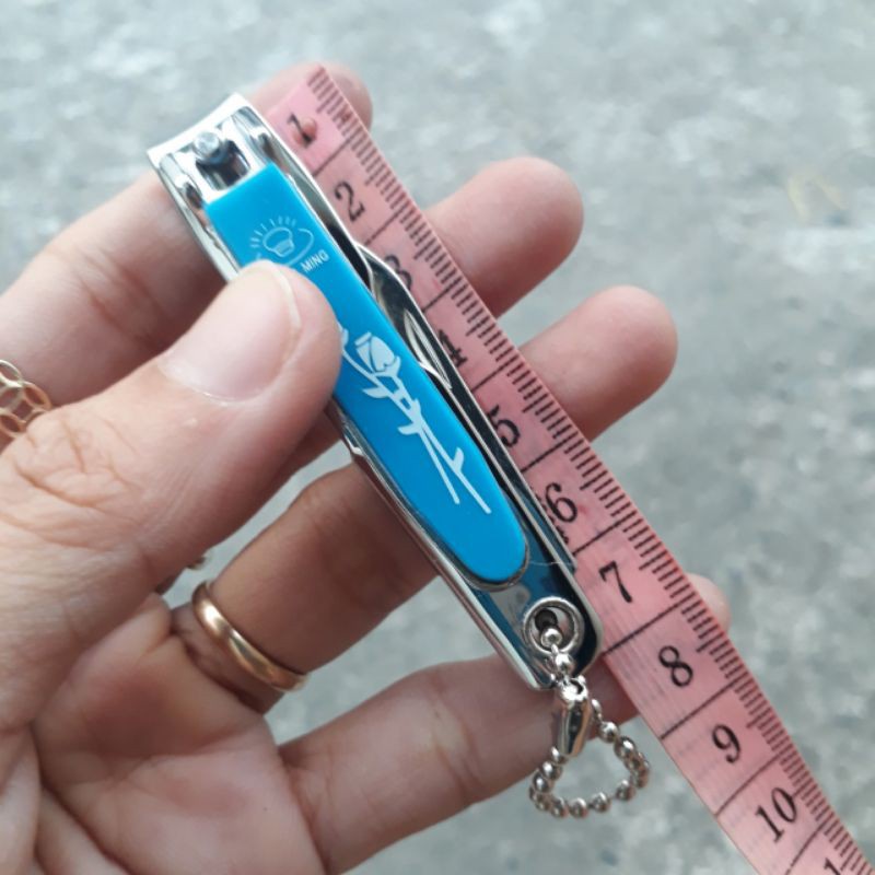 Bấm Móng Tay Inox ĐỐM WAXING Đa Năng Khui Bia Có Móc Treo Khoá 7cm