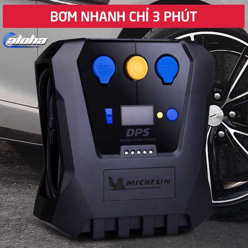 Máy bơm bánh xe tự ngắt Michelin 4398ML 12266 ô tô 12V model 2020-MC-12266