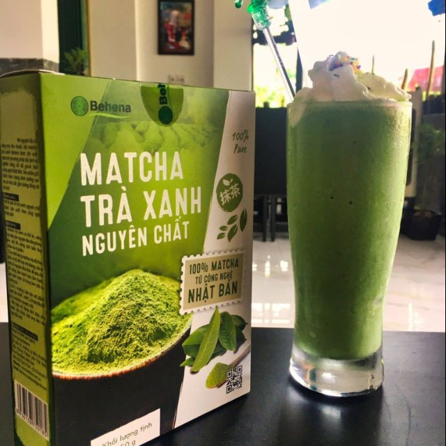 Matcha Nhật Bản - Matcha Trà Xanh Behena Nguyên Chất 100% Từ Công Nghệ Nhật Bản Hộp 50g