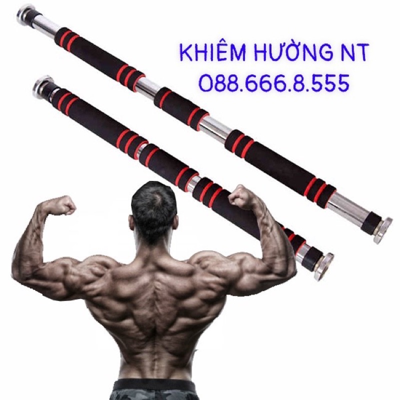 Xà đơn treo tường gắn cửa nhiều cỡ từ 62-150cm kích thước có thể tùy chỉnh phù hợp tập gym tại nhà tăng cơ bắp