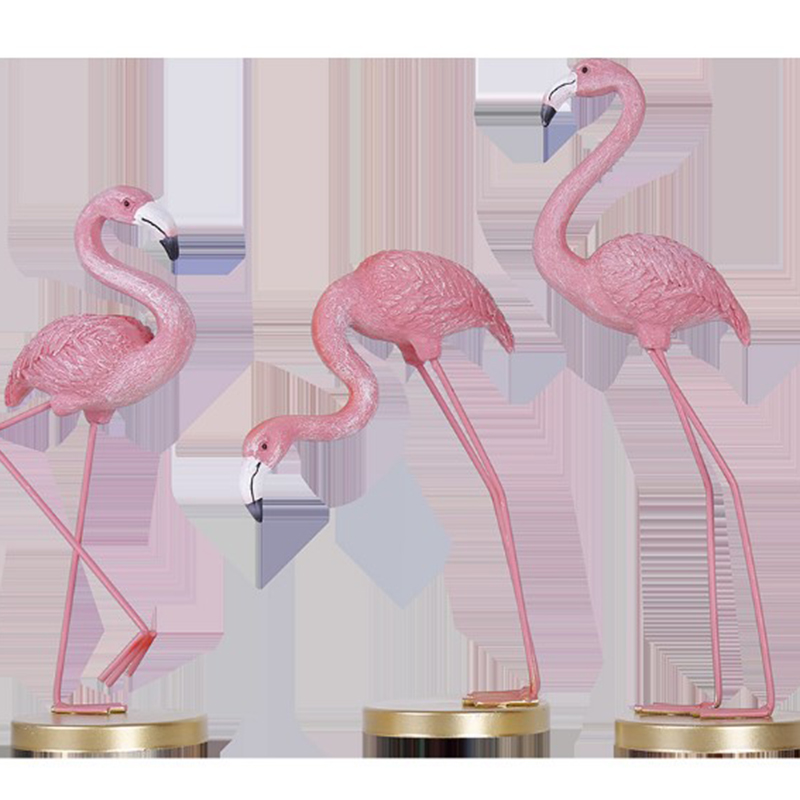 ✨Piqting Flamingo Birds Animal Statue Ornament Art Collectiable Figurine Miniatures Decor