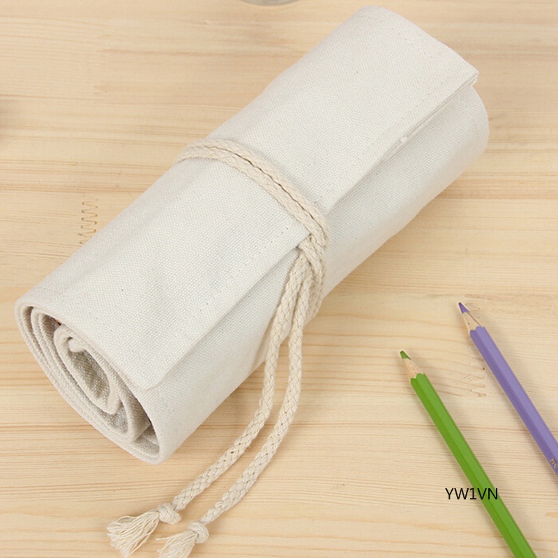 Túi Cuộn Đựng Bút Bằng Vải Bạt Chì Màu Sắc Nghệ Thuật Làm Quà Tặng Cho Học Sinh &lt; VN &gt;