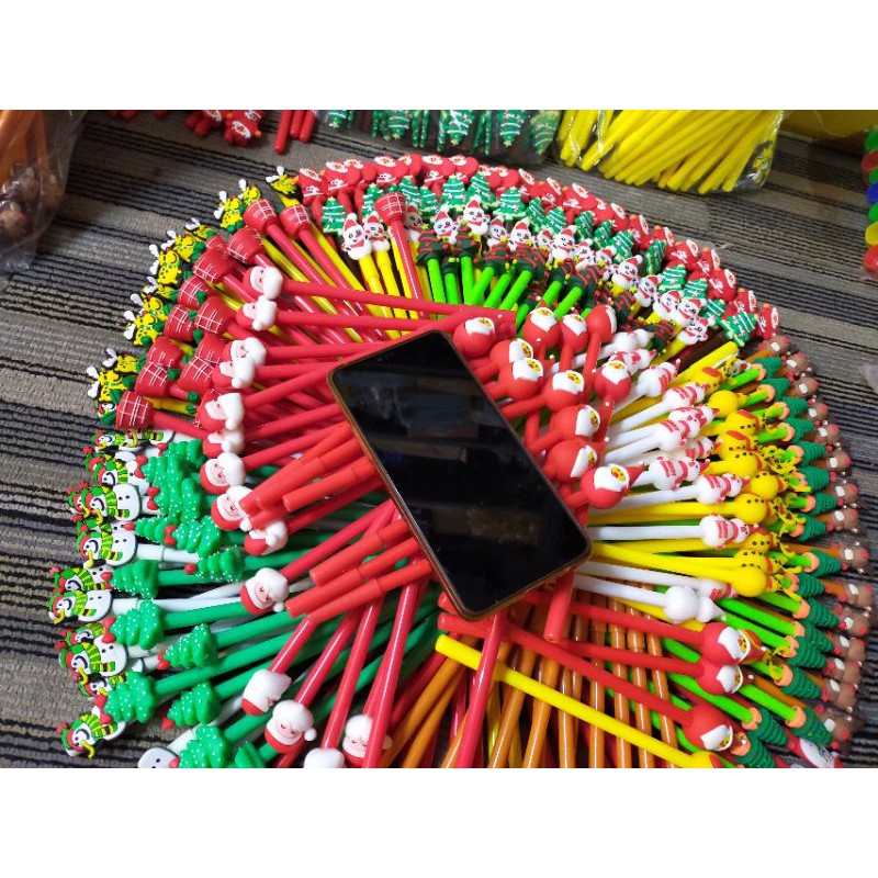 Mix 20 Bút Noel mực Tím, Xanh, Đen loại đẹp_Quà Tặng Noel Giáng Sinh