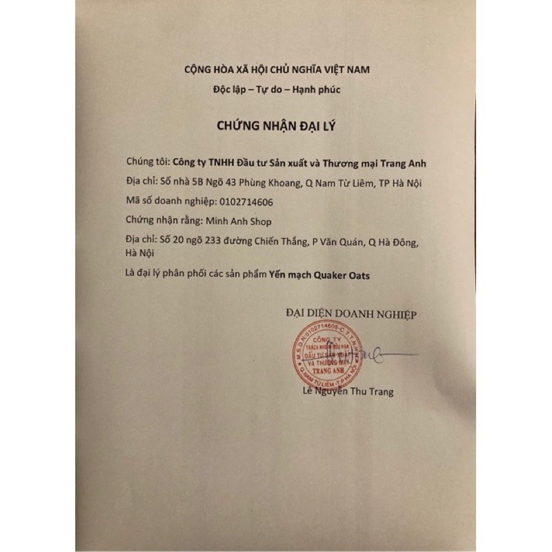 1kg Yến mạch Quaker Oats nguyên chất Mỹ (Cán dẹt - Cán vỡ) | BigBuy360 - bigbuy360.vn