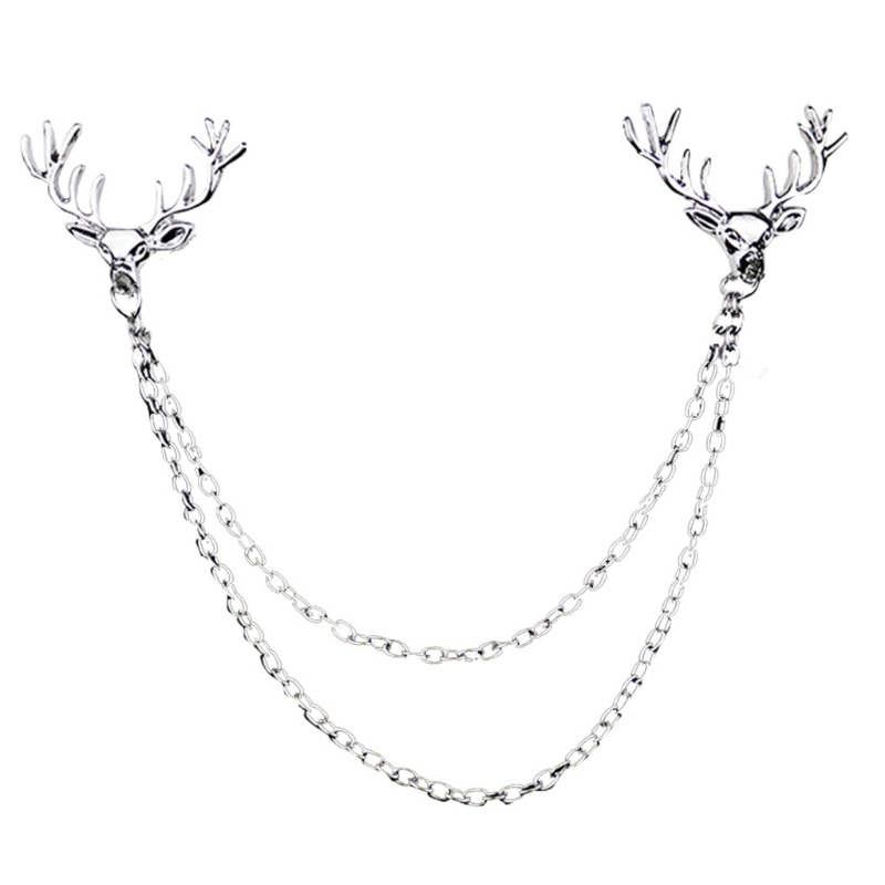 Ghim cài áo hình chú nai phong cách vintage thời trang cho nam và nữ