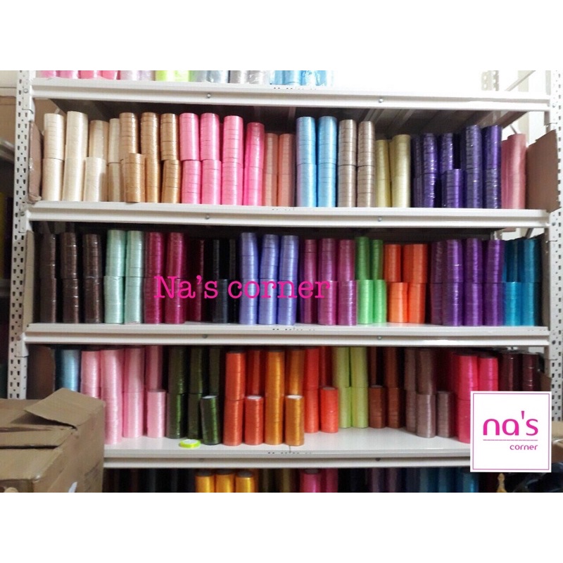 Dây ruy băng lụa 1cm cuộn 20m màu trơn