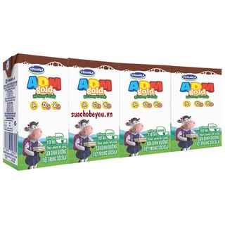 Thùng 48 hộp sữa tiệt trùng Vinamilk ADM gold hương socola 110ml