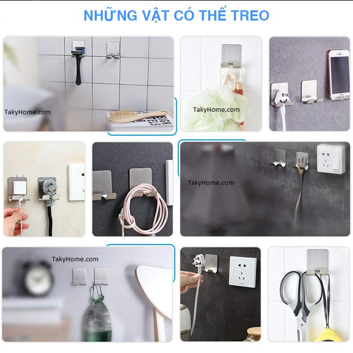 Móc Treo Cây Cạo Râu Cho Nam Trong Nhà Tắm, Móc Dán Tường Đa Năng, Sang Trọng, Bền Đẹp. TakyHome  2011bac