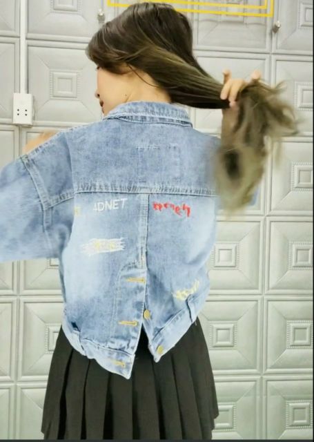 (Sỉ) Áo khoác jeans nữ form vừa cao cấp hàng shop mẫu Tonumber-Genoration giá rẻ