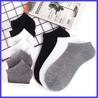 Vớ-Tất Nam Nữ Cổ Ngắn Xám - Trắng - Đen🧦