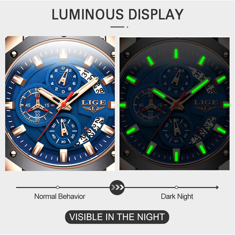 Đồng Hồ Thể Thao Lige Với Chuyển Động Thạch Anh Cùng Dây Đeo Silicon Không Thấm Nước Sang Trọng Cho Nam | BigBuy360 - bigbuy360.vn