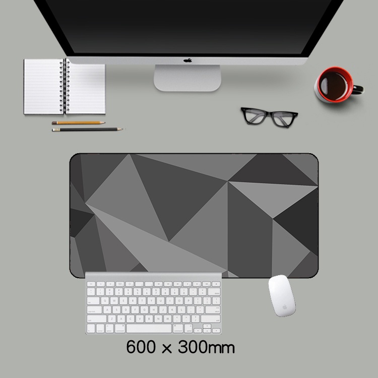 Miếng lót chuột chơi game hình đa giác màu xám