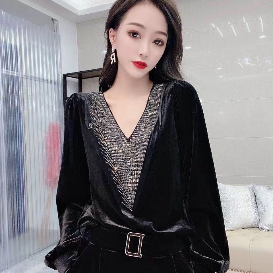 Áo Nữ Tay Dài Cổ Chữ V Thời Trang Quyến Rũ
