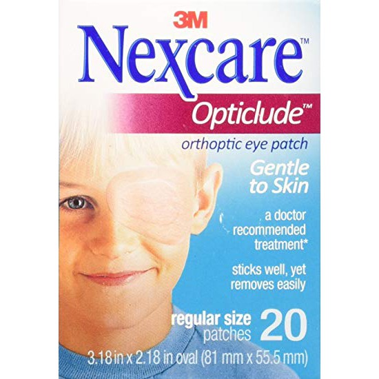Hộp 20 miếng băng dán mắt 3M Nexcare Opticlude Orthoptic Eye Patch Regular Size 57mm x 82.5mm ducthanhauto