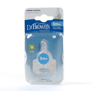 Núm ty Dr Brown's (cổ hẹp/vỉ 2 chiếc) mới