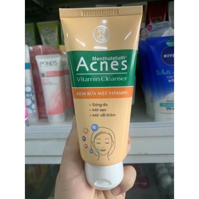 Sữa rửa mặt ngăn ngừa mụn và giúp da mịn màng Acnes 100g