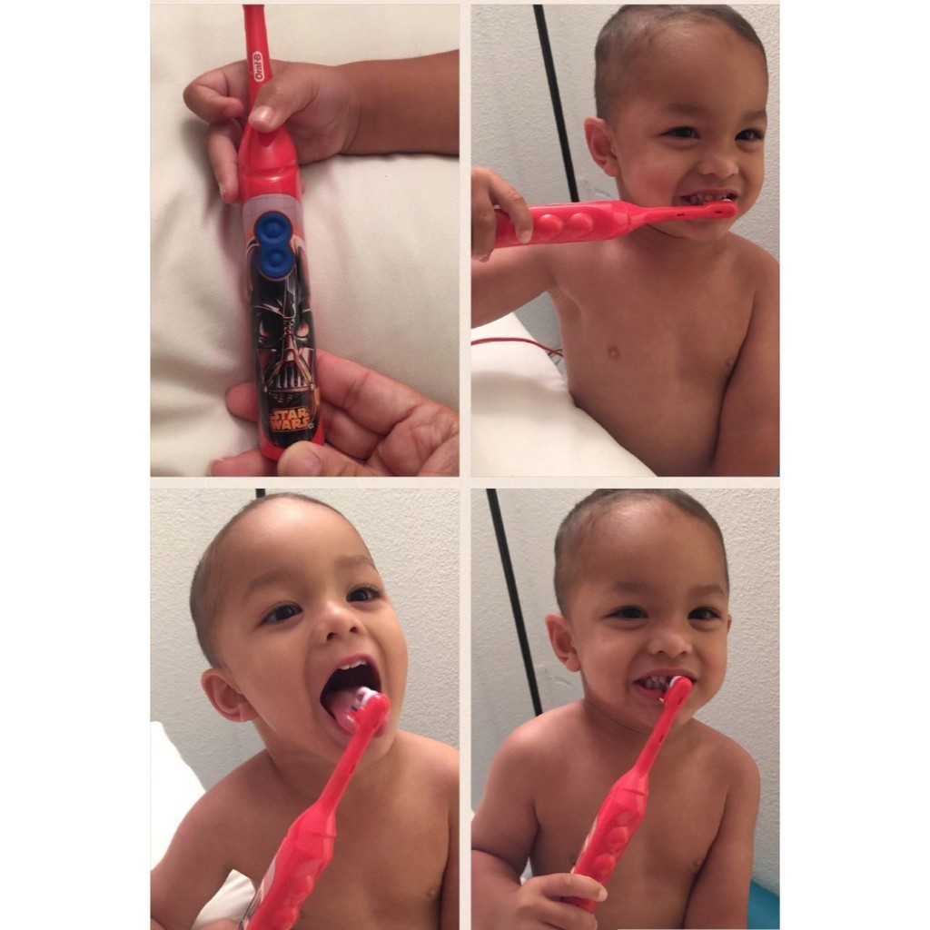 Bàn Chải Điện Oral B Cho Bé ✅Made In USA - Dễ dàng sử dụng, Giúp bé không Sợ khi vệ sinh răng miệng