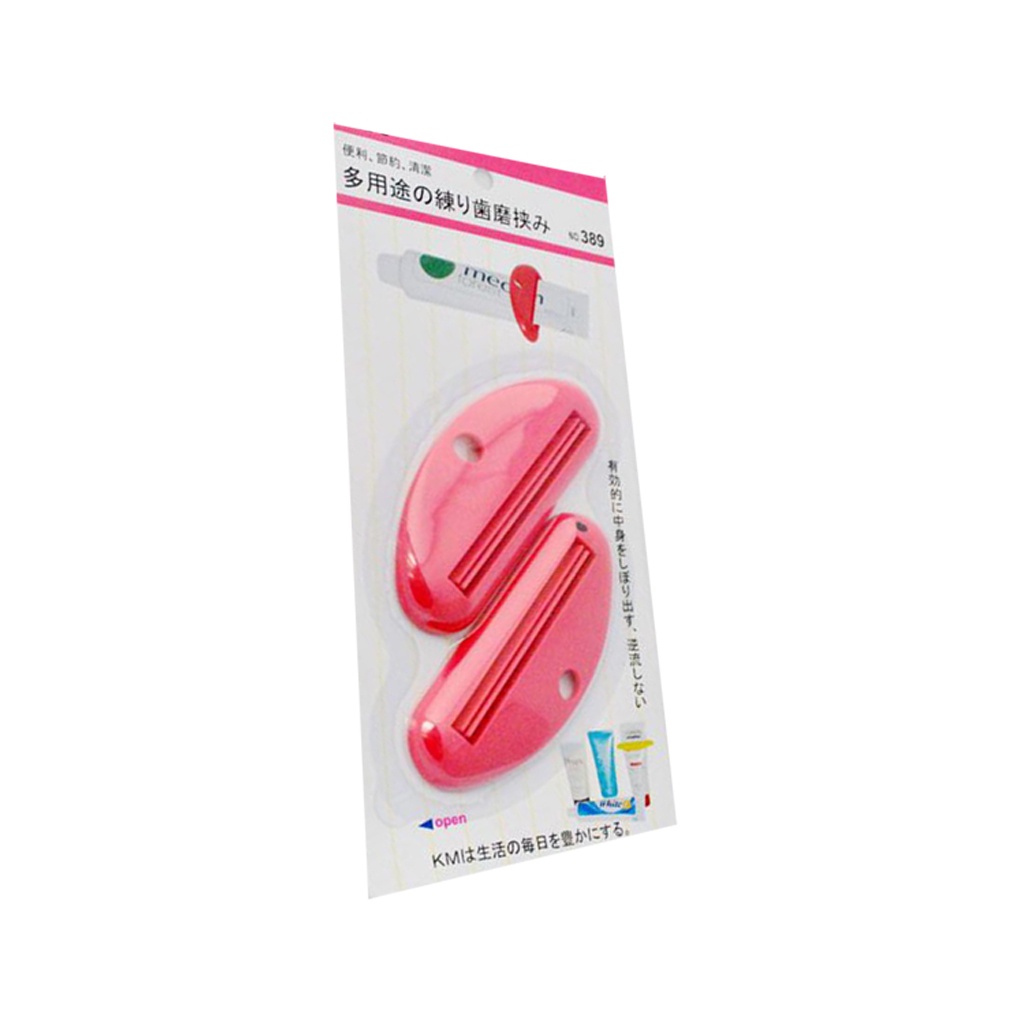 [Hàng mới về] 2 Kẹp nặn kem đánh răng/ sữa rửa mặt bằng ABS màu sắc dễ thương ngẫu nhiên
