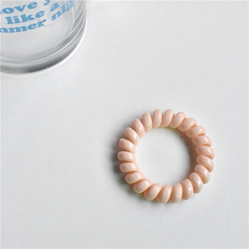 Dây Buộc Tóc Co Giãn Màu Trơn Không Để Lại Dấu Vết Dành Cho Nữ