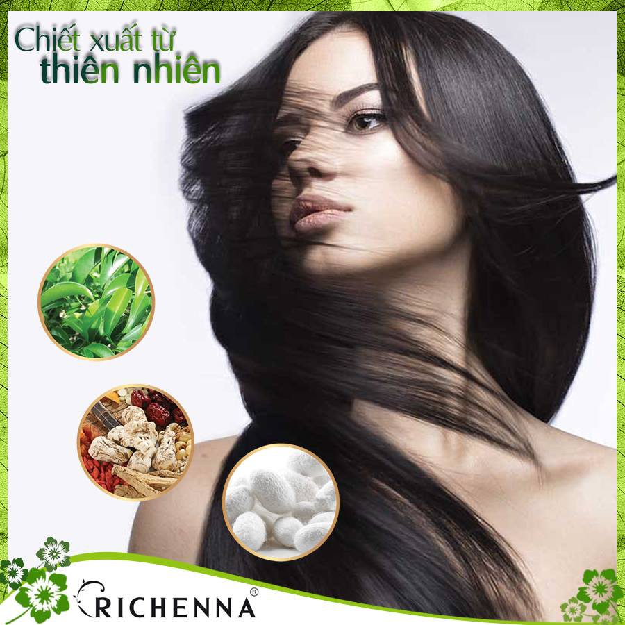 Thuốc nhuộm tóc phủ bạc thảo dược Richenna Hi-Speedy Color Hàn Quốc màu nâu ánh đồng 60G | BigBuy360 - bigbuy360.vn