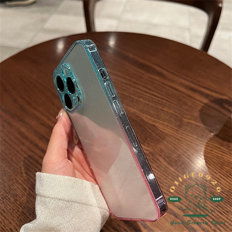 Mới Ốp Điện Thoại Kính Màu Gradient Lấp Lánh Chống Vỡ Màu Gradient Cho Iphone 13 12 Pro Max
