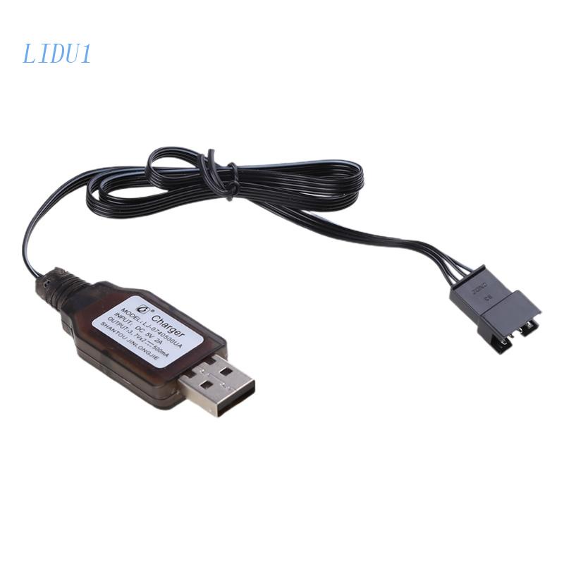 Hình ảnh Dây Cáp Sạc Pin LIDU1 7.4V SM-4P USB Cho Thuyền Đồ Chơi RC #1