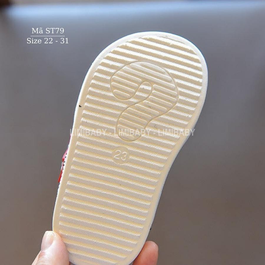 Sandal bé trai siêu nhẹ kháng khuẩn quai dán tiện dụng mang êm chống trơn trượt cho trẻ em 1 - 6 tuổi ST79