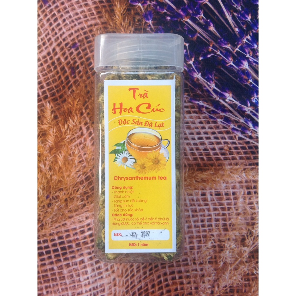 Trà hoa cúc Mangline Farm Đà Lạt 100g hương thơm nồng nàng vị đậm đà món quà từ Đà Lạt