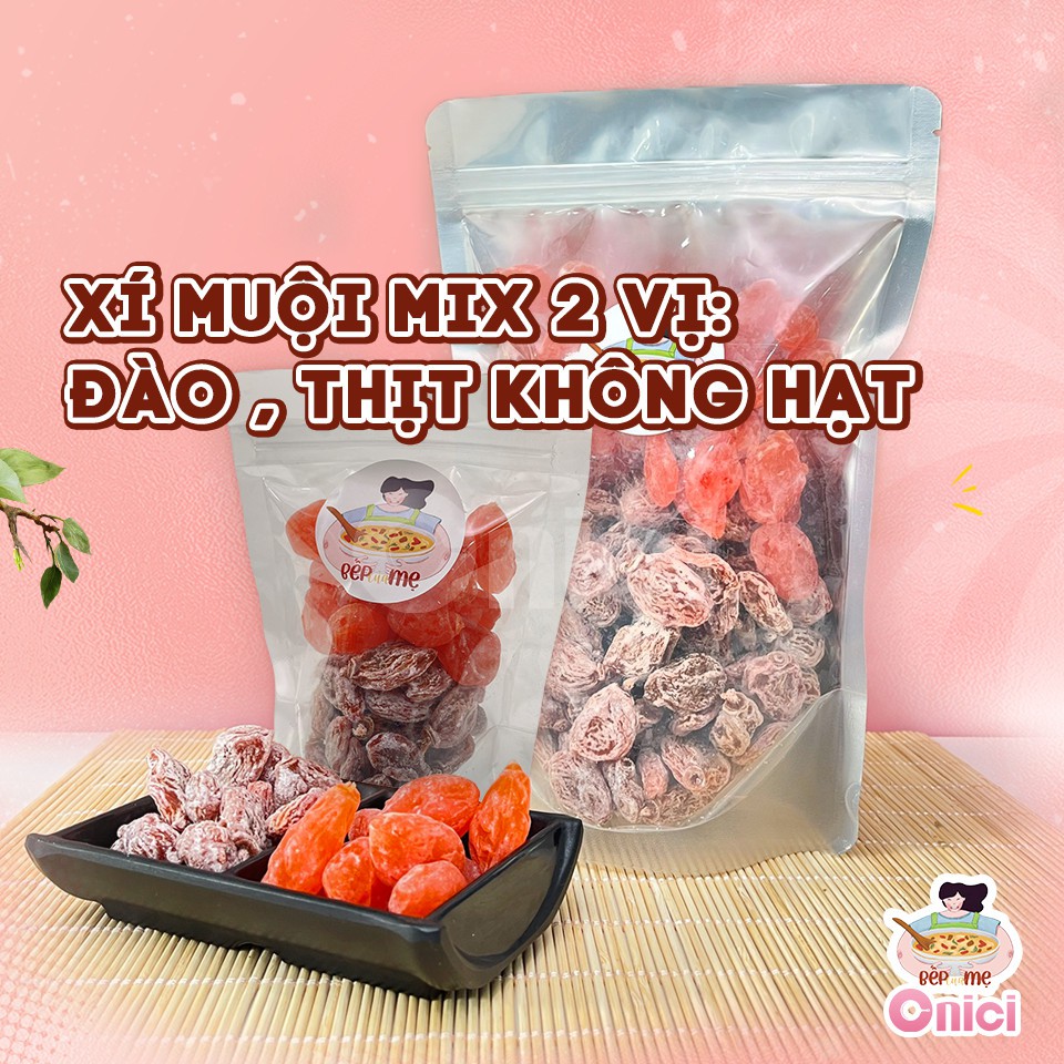 Xí Muội Mix 2 Vị Đào , Thịt Không Hạt - Mới Lạ Ăn Là Ghiền - 100G / 250G / 500G BẾP CỦA MẸ - ONICI | BigBuy360 - bigbuy360.vn