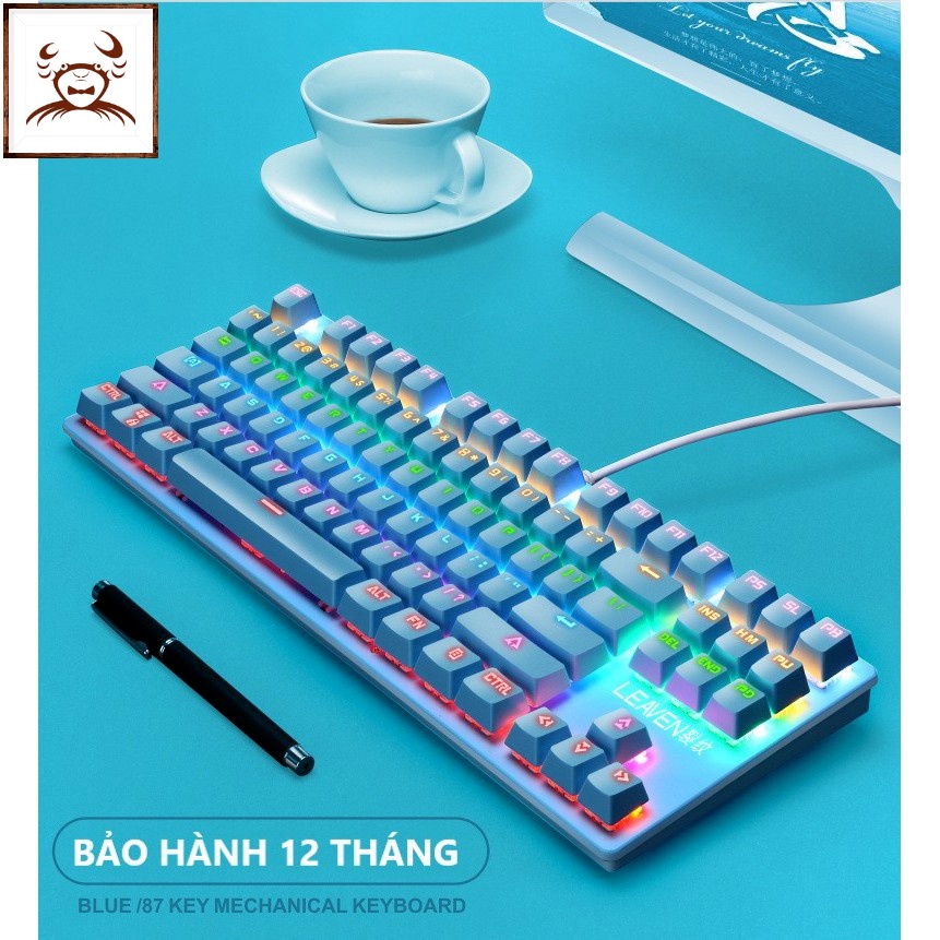 Bàn phím cơ máy tính gaming Crack K550 Led RGB 10 chế độ khác nhau dùng chơi game và văn phòng