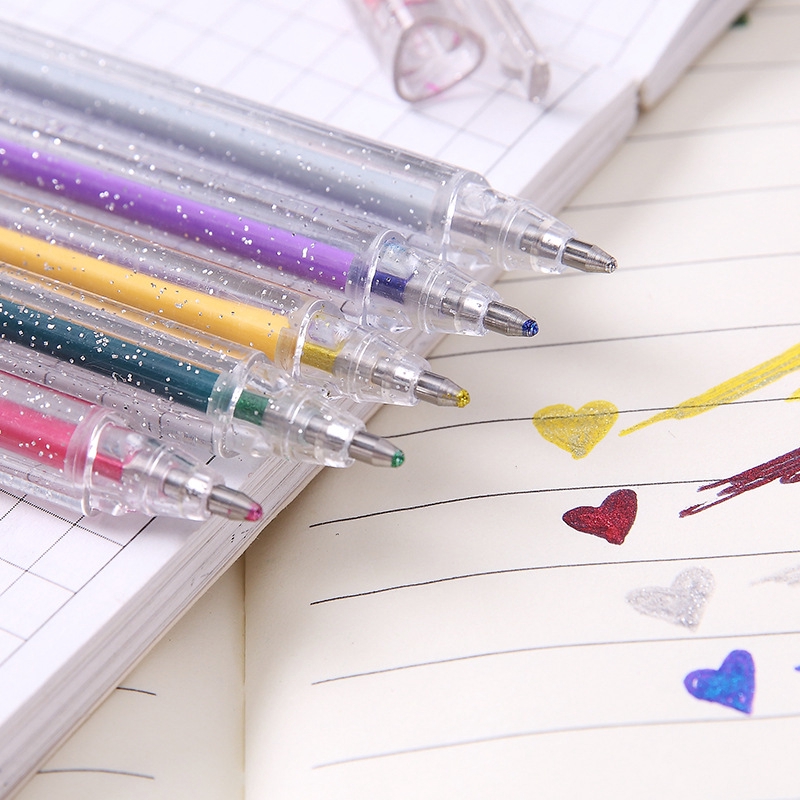 Bộ bút kim tuyến nhiều màu dùng để trang trí sổ/ viết nhật kí tiện lợi