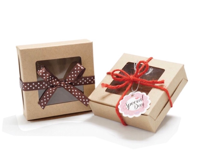 Hộp Kraft Brownie Cookie Bánh Nhỏ 300 Gram Gói Dày 20