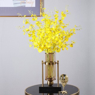 Hoa lụa cao cấp, hoa lan vũ nữ dài 1m loại cao cấp trang trí phòng khách sang trọng