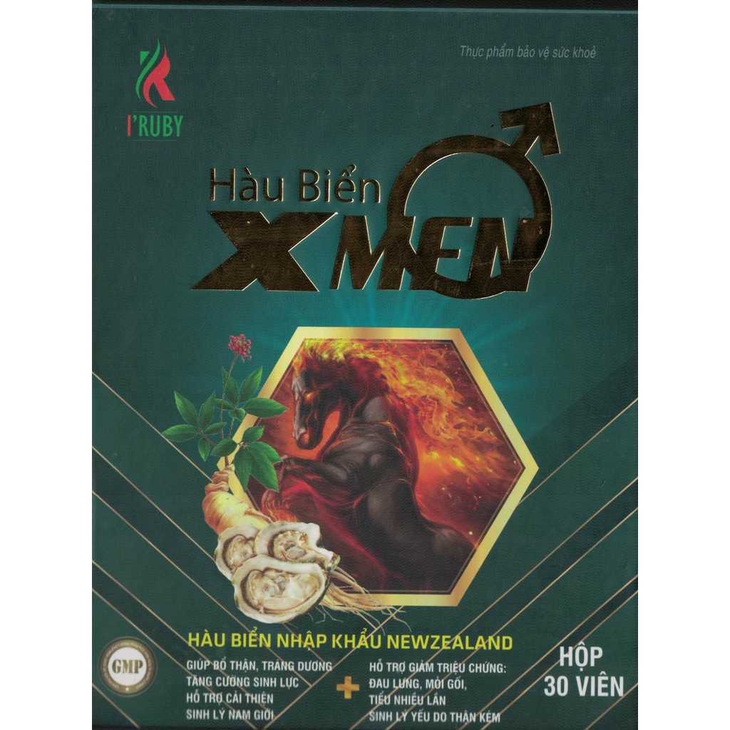 Tinh chất Hàu Biển X Men Hỗ trợ tăng cường sinh lý nam giới hộp 30 viên