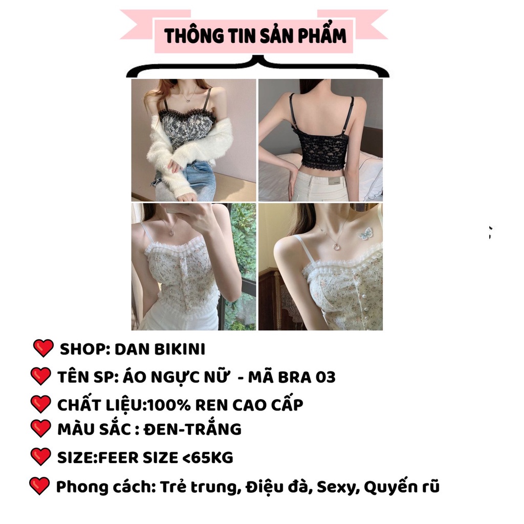 Áo Lót Nữ - Áo bra Nữ ren hoa công chúa gợi cảm tôn vòng một sexy quyến rũ danbikini MÃ BRA07