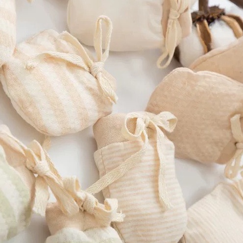 Bao tay sơ sinh Lavia chất liệu cotton hữu cơ tự nhiên không chất tẩy nhuộm an toàn cho bé
