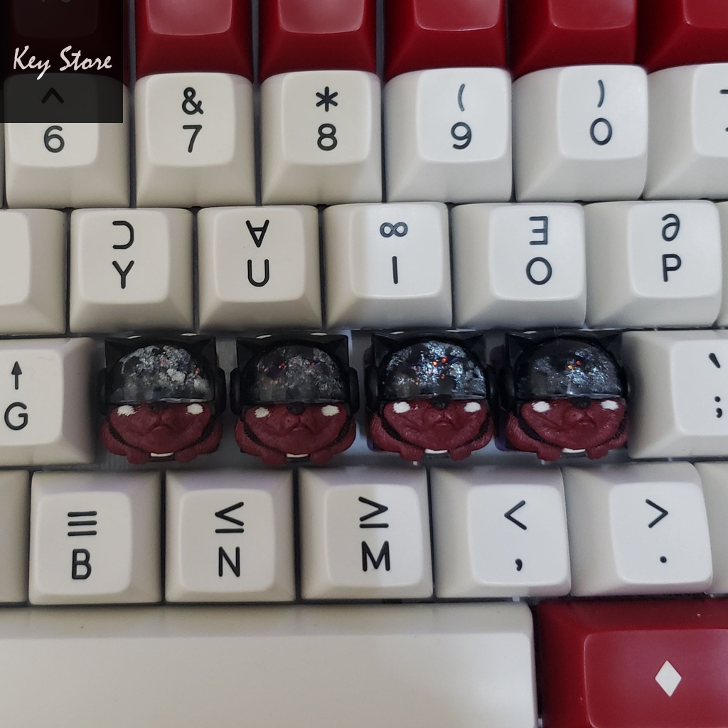 Nút bàn phím cơ artisan keycap sirius màu đỏ burgundy