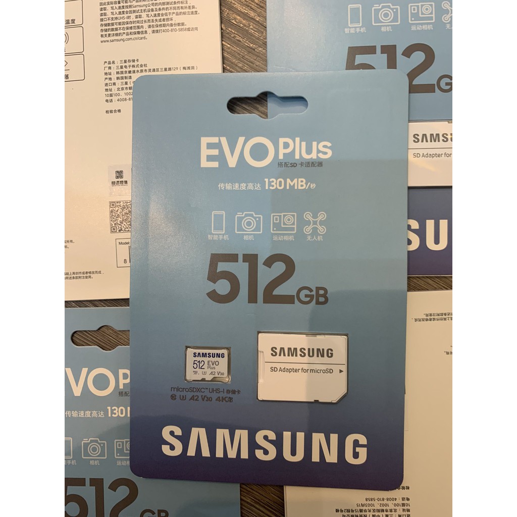 Thẻ nhớ MicroSD Samsung Evo Plus 256Gb / 512Gb U3 - bảo hành 5 năm
