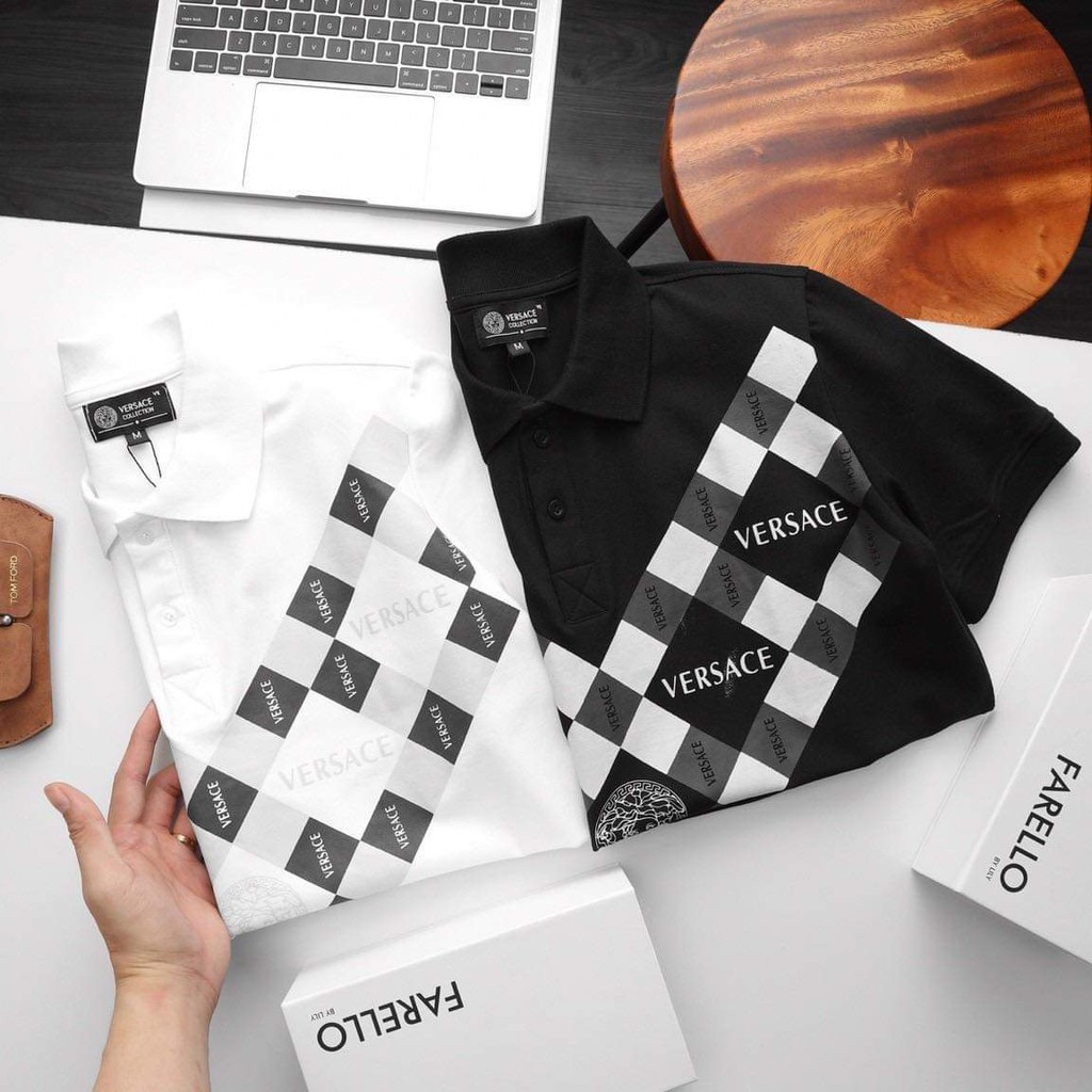 Áo thun nam ngắn tay cổ bẻ vải cotton co giãn 4 chiều . | BigBuy360 - bigbuy360.vn