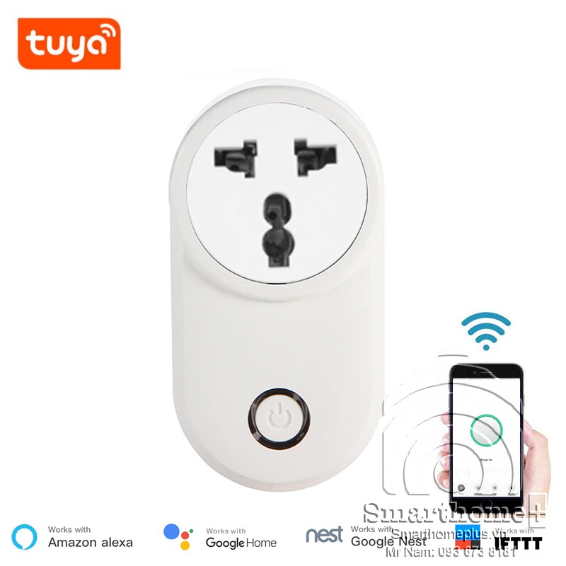 Ổ Cắm Wifi Điều Khiển Qua Điện Thoại Tuya TC5 16A