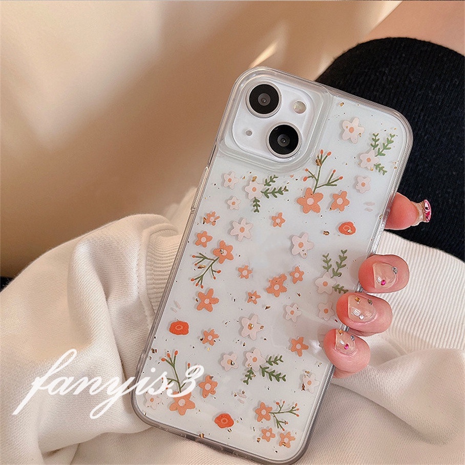 Ốp Điện Thoại TPU Mềm Trong Suốt Họa Tiết Hoa Cho iPhone 13 12 11 Pro Max XS XR X 8 7 6s 6 Plus 12 13 Mini SE 2020