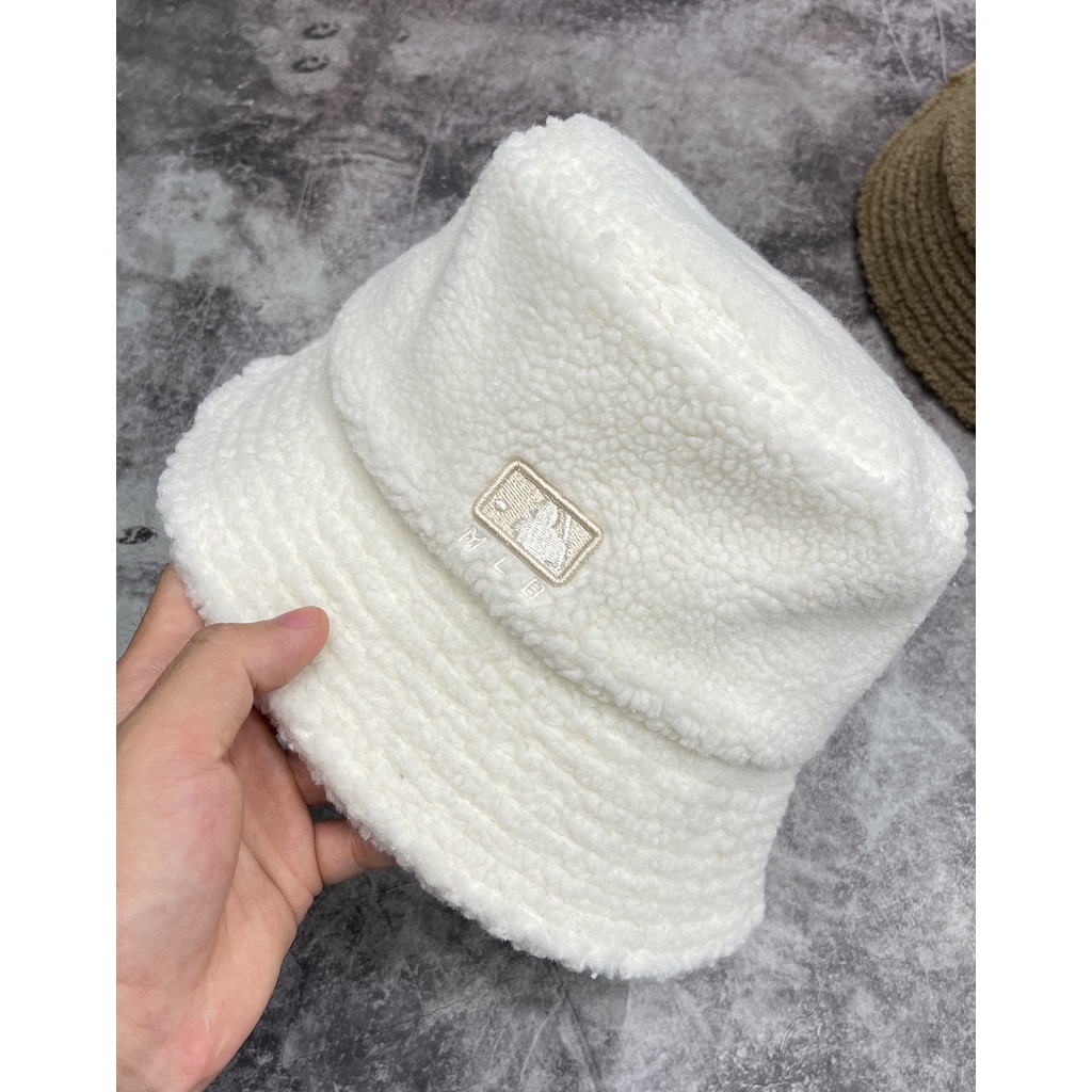 Mũ Bucket NY Vải Lông Cừu ⚡️ Hàng Xuất Xịn ⚡️ Thời Trang Siêu Đẹp